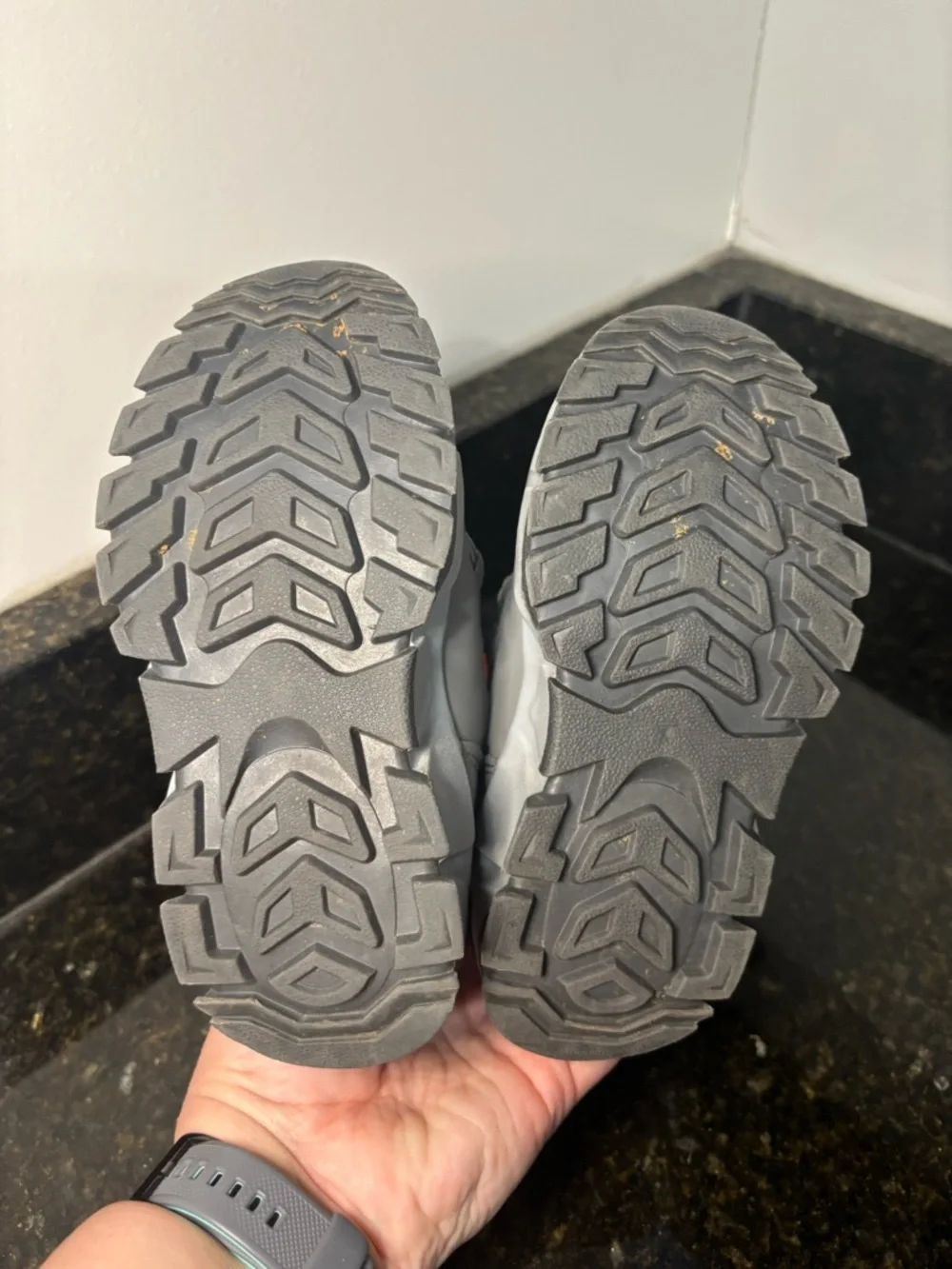 HOBIBEAR Toddler Gray & Orange Winter Boots
